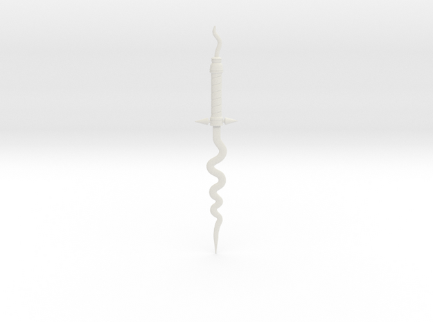 Snake Dagger  in White Natural Versatile Plastic