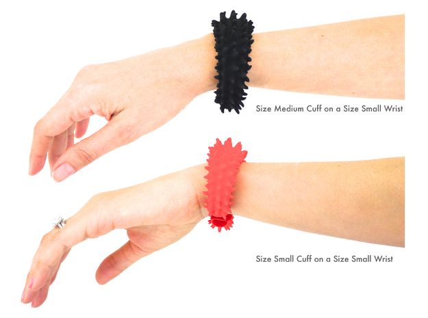 Urchin Cuff Bracelet in White Natural Versatile Plastic: Small
