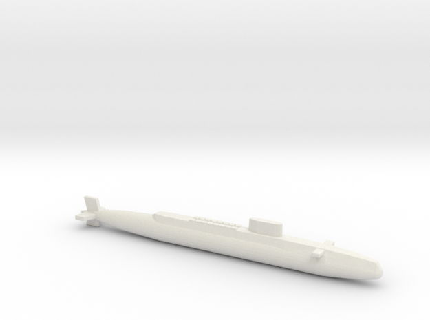 HMS Resolution SSBN, Full Hull, 1/2400 in White Natural Versatile Plastic