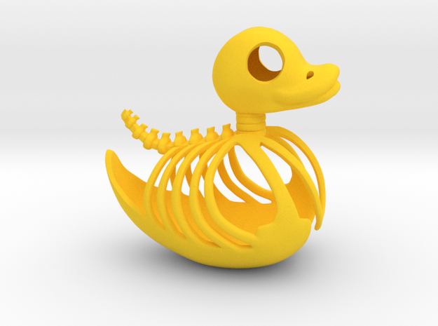 Rubber Ducky Skeleton in Yellow Processed Versatile Plastic