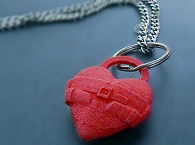 Crazy For Love Pendant in Red Processed Versatile Plastic