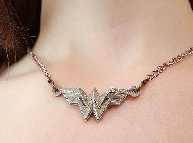 Wonder Woman in Polished Bronzed Silver Steel