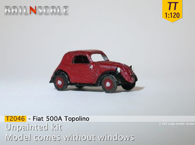Fiat 500A Topolino (TT 1:120) in Tan Fine Detail Plastic