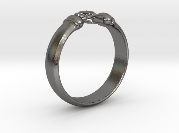 Dragon Ring in Polished Nickel Steel