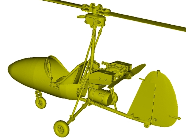 1/18 scale Wallis WA-116 Agile autogyro model kit in Clear Ultra Fine Detail Plastic