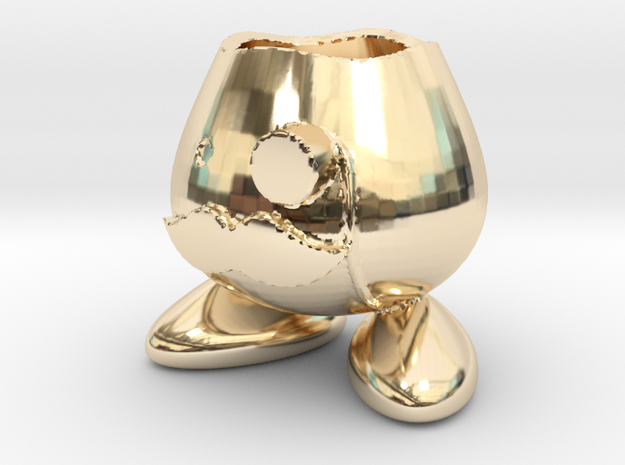 Monocle Planter Guy in 14K Yellow Gold