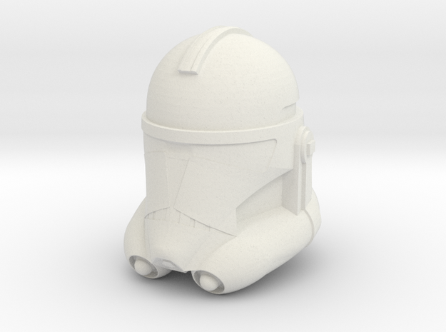 Clone Trooper Helmet 4" in White Natural Versatile Plastic