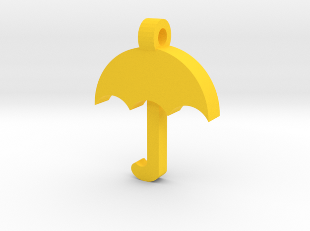 Umbrella Pendant in Yellow Processed Versatile Plastic