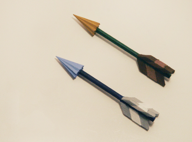 Zelda Fan Art: TLoZ: 2 Arrows in White Natural Versatile Plastic