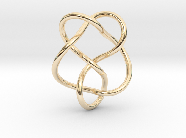 0359 Hyperbolic Knot K5.19 in 14K Yellow Gold