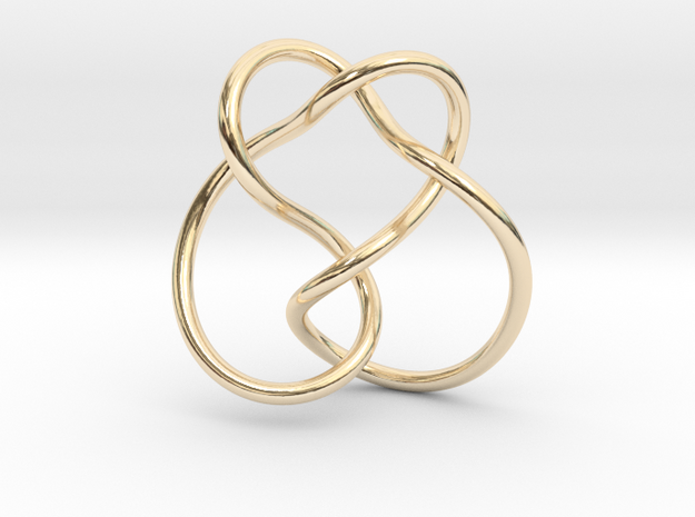 0365 Hyperbolic Knot K3.2 in 14K Yellow Gold