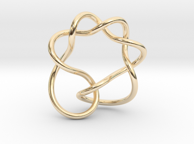 0367 Hyperbolic Knot K4.2 in 14K Yellow Gold