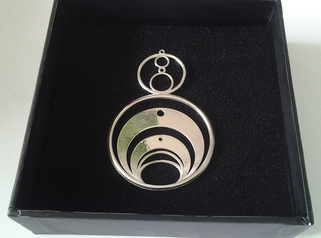 Crop Circle Inspired 1a in Polished Silver