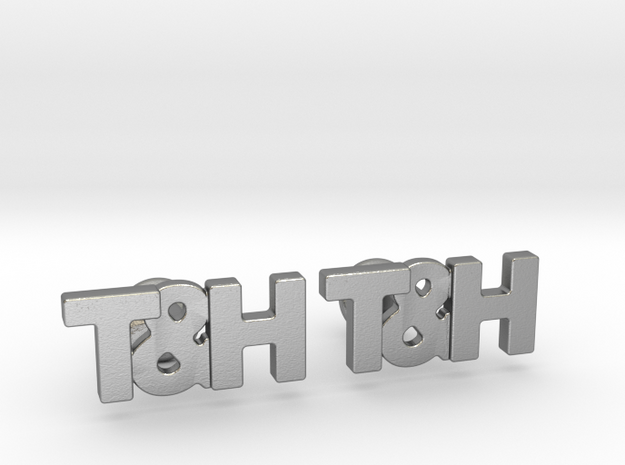 Monogram Cufflinks T&H in Natural Silver