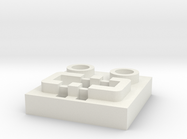 LEGO® Power Functions-compatible socket base in White Natural Versatile Plastic