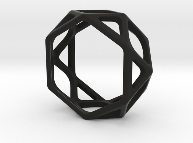 Structural Ring size 7 in Black Natural Versatile Plastic