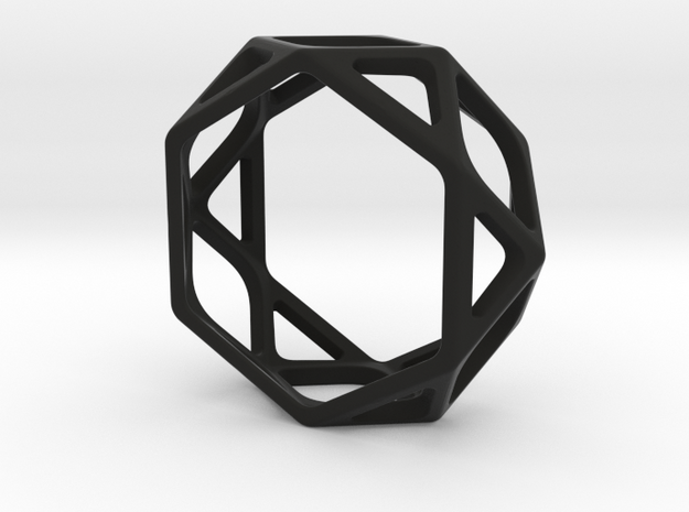 Structural Ring size 8,5 in Black Natural Versatile Plastic