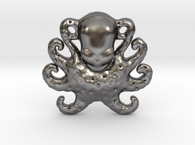 Octopus Pendant in Polished Nickel Steel