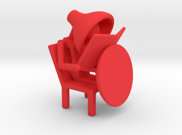 Lala - Reading book - DeskToys in Red Processed Versatile Plastic