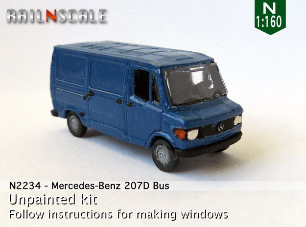 Mercedes-Benz 207D Bus (N 1:160) in Tan Fine Detail Plastic
