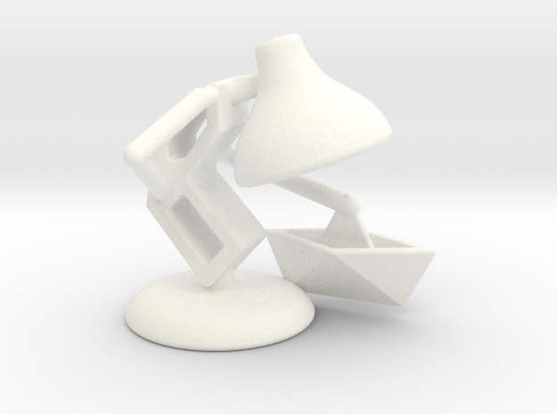 JuJu - "Playing with paper boat" - DeskToys in White Processed Versatile Plastic