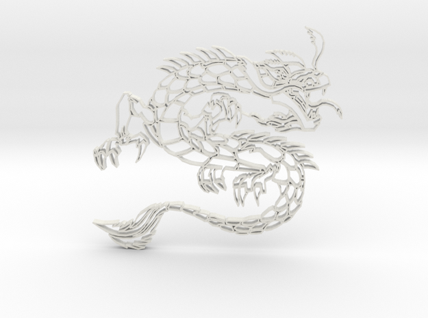 Dragon3b in White Natural Versatile Plastic