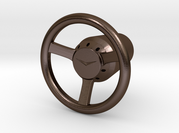 Shooter Rod Knob - v3 Cadillac Steering Wheel in Polished Bronze Steel