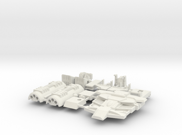 Flame-o Parts (Whole Kit without Gun)  in White Natural Versatile Plastic