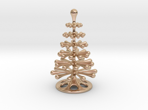 Christmas Tree Place Card in 14k Rose Gold Plated Brass