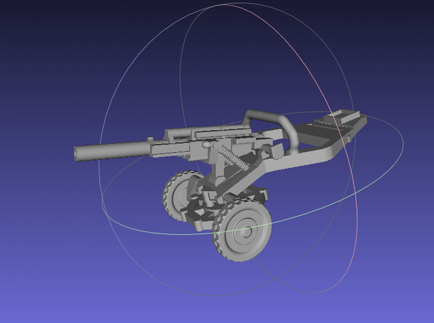 1/144   M102 Howitzer in White Processed Versatile Plastic