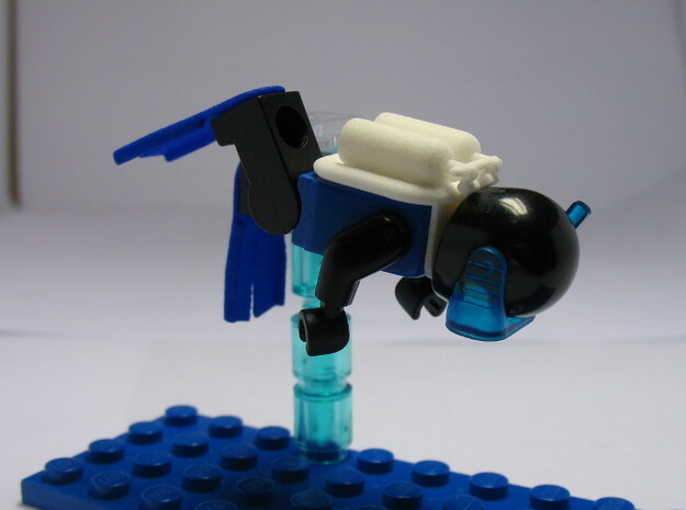 Minifig Technical Diving BC System in White Natural Versatile Plastic