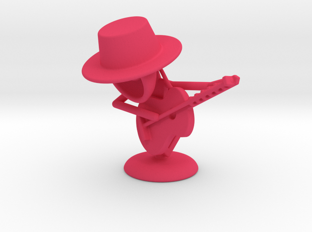 Lala "Playing Guitar" - DeskToys in Pink Processed Versatile Plastic