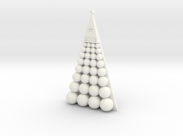 Christmas Tree in White Processed Versatile Plastic