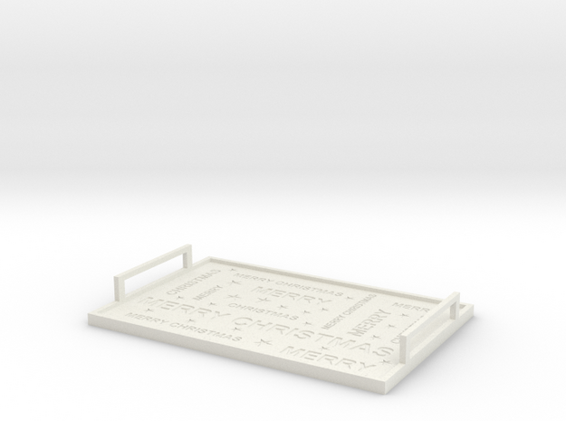 Christmas tray in White Natural Versatile Plastic