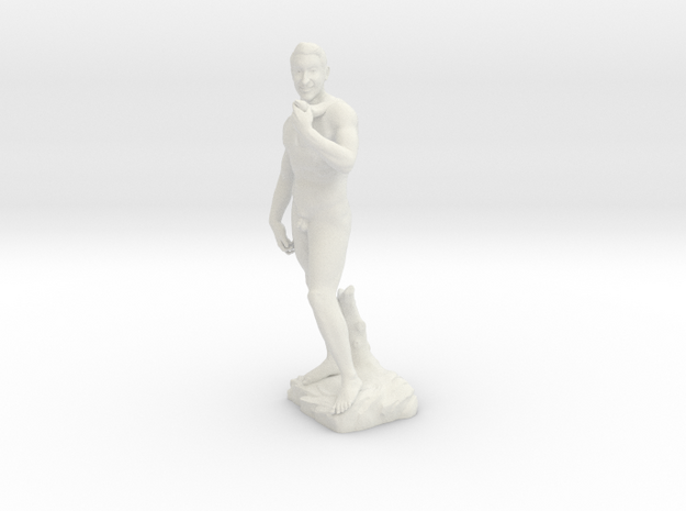 David Statue in White Natural Versatile Plastic