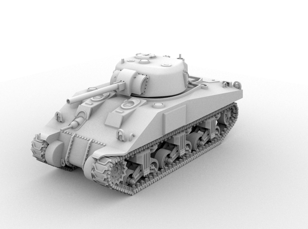 M4 Sherman(1:48 Scale) in White Processed Versatile Plastic