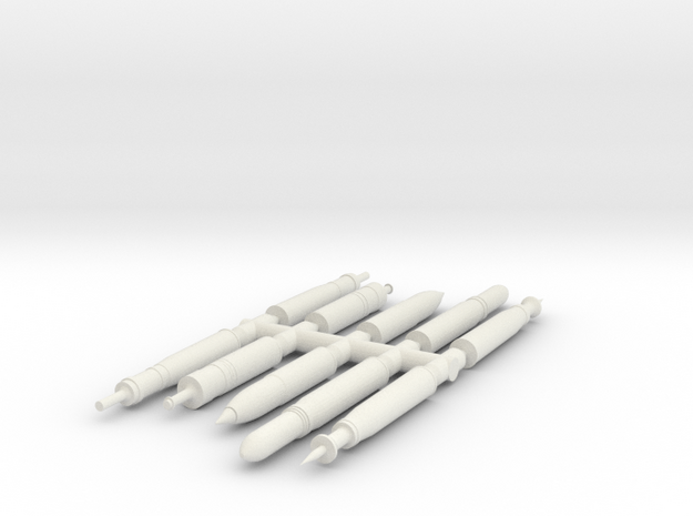 SET Proyectiles 105 blister-H0-proto-01 in White Natural Versatile Plastic