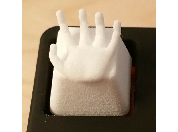Hand Cherry MX Keycap in White Natural Versatile Plastic
