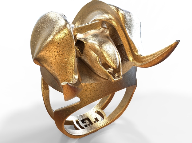 Aries in Polished Gold Steel: 7.5 / 55.5