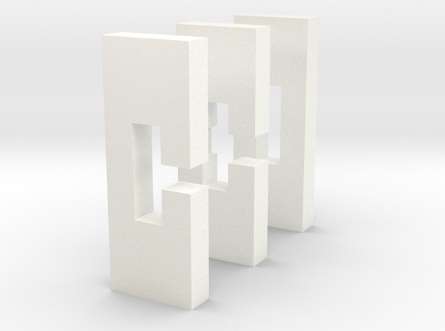 Puzzle -- Cross in White Processed Versatile Plastic