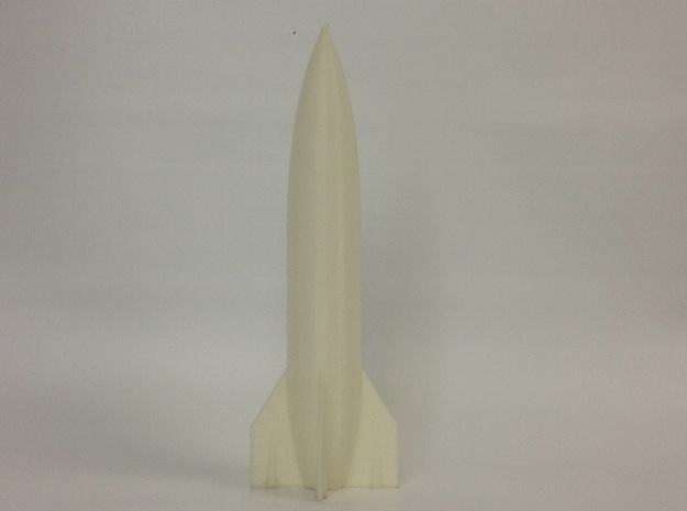 Toy Rocket in White Natural Versatile Plastic