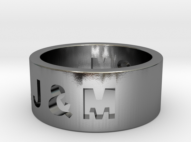 Freunschaftsring J & M in Polished Silver