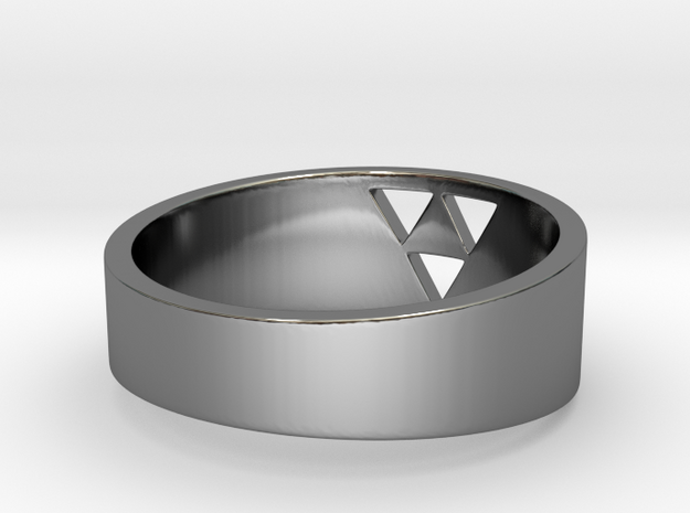 Triforce Ring - 8" in Fine Detail Polished Silver