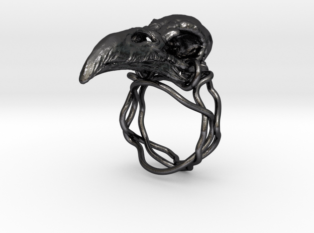 Raven skull ring 