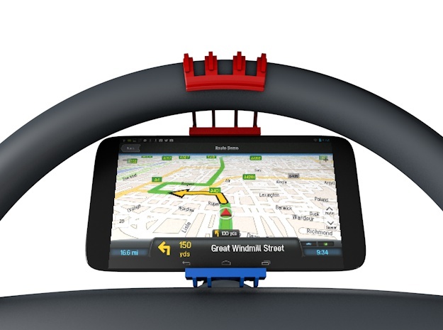 Steering Wheel Phone/GPS Quick Clip in White Natural Versatile Plastic