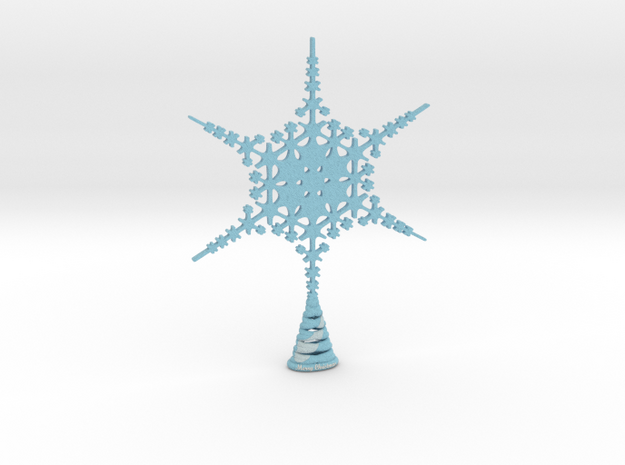 Large Sparkle Snow Star - Tree Top Fractal -MP5-L in Full Color Sandstone