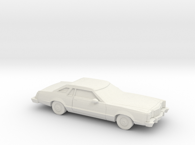 1/87 1977-79 Ford LTD II Brougham Coupe in White Natural Versatile Plastic