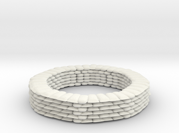 Sandbag Ring for 9mm, 1/200 in White Natural Versatile Plastic