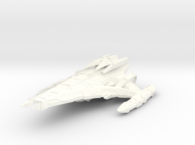 Dominion Battleship 4.6" in White Processed Versatile Plastic