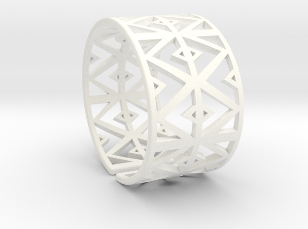 Patterned Cuff Detail 2 in White Processed Versatile Plastic